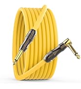 COOLSELL Guitar Cable 10ft, Ultra-Soft Silicone Instrument Cable Right Angle, 1/4 Inch Electric G...
