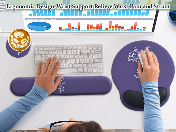 wrist rest for computer keyboard ergonomic mouse pad keyboard pad mouse pad with wrist support