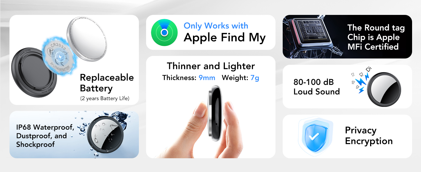 air tracker tag-2025 New [Apple MFi Certified] ,Bluetooth Tracker