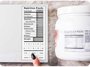 Select custom mode calorie counter scale portion control tracking food macros