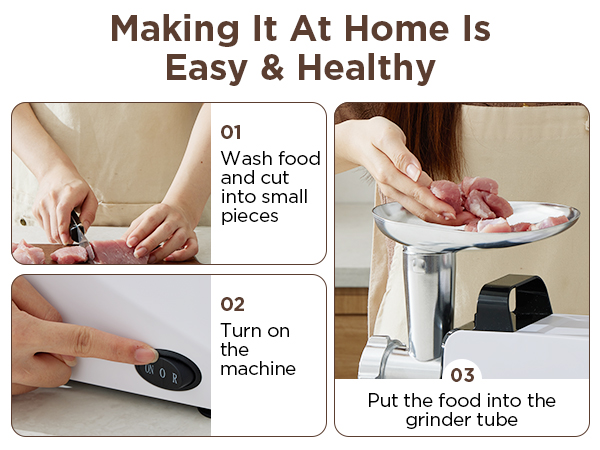 ALTRA LIFE electric meat grinder help you make food at home easy and healthy