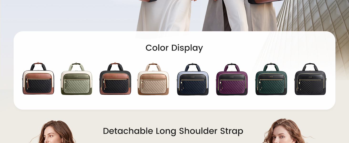 LOVEVOOK Laptop Briefcase for Women, Computer Messenger Shoulder Bags 