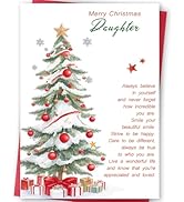 FANCYLUCKY Lovely Christmas Card Gift for Daughter, Daughter Christmas Card, Romantic Xmas Gift f...
