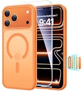 3 in 1 Magnetic Shockproof for iPhone 17 Pro Max Case, [Fit for MagSafe] [TOP Military Protection...