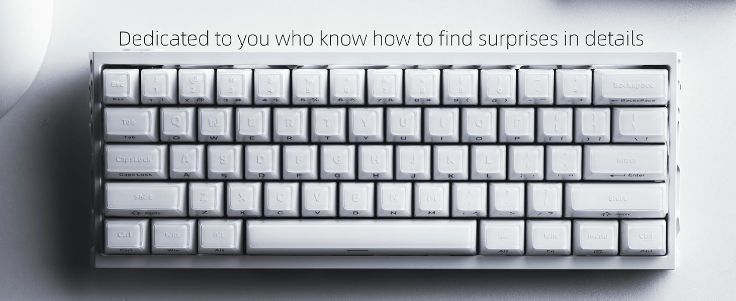 Womier Keycaps - Jelly Keycaps White 60 65 75 100 Percent,