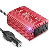 BESTEK 300W Car Power Inverter - DC 12V to 110V AC Car Plug Adapter with 30W USB-C &amp; 18W USB-A Du...