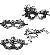 TFTSR Masquerade Masks for Women Couples,Men Mardi Gras Masks,Girls Black Gold Lace Masks,Adults ...