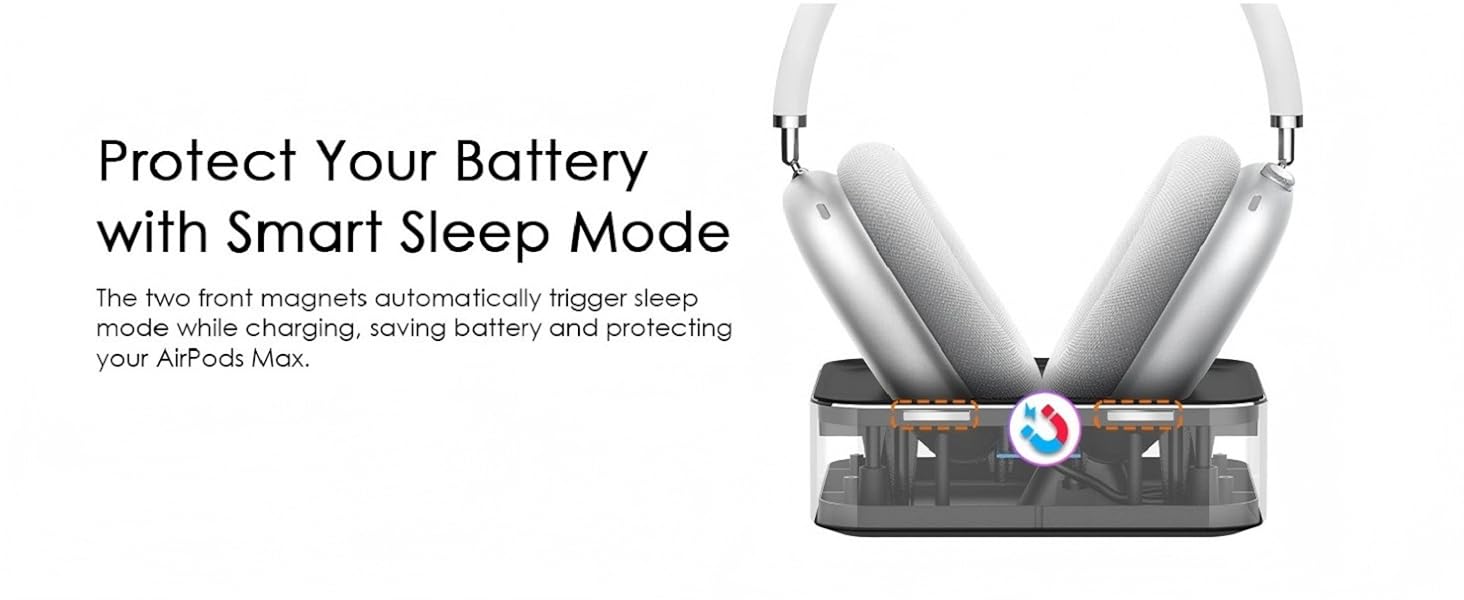apple airpod max wireless charging station charger base dock stand headphone mount airpodsmax