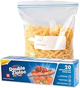 ARCLIBER Food Storage Bags Resealable Plastic Bags ,Clear Durable Food Grade Zipper Bags Fresh an...
