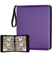 GERMUN 9 Pocket Card Binder, Premium Zip Trading Card Binder, 720 Double Sided Pocket PU Card Col...