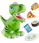 Power Your Fun Robo Pets T-Rex Dinosaur Toy for Boys and Girls - Remote Control Robot with LED Li...