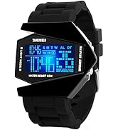 Gosasa Men Sports Military Watches Digital Airplane Shaped LED Light Waterproof Watches