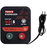 Electric Fence Charger, 5 Mile 20 Acres Electric Fence Energizer, 0.2 Joule Ac Powered Output Vol...