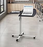 Techni Mobili Rolling Adjustable Laptop Cart, Graphite
