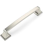 Amerdeco 10 Pack Brushed Satin Nickel 5 Inch(128mm) Hole Centers Kitchen Cabinet Pulls Hardware K...