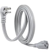 KUNCAN Appliance Power Extension Cord - 3 Prong Flat Wire SPT-3 14 AWG Heavy Duty Male to Female ...