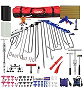 WHDZ Paintless Dent Repair Rods Kit Tools Repair Hammer LED Double Stripe Line Board 21pcs Rods f...