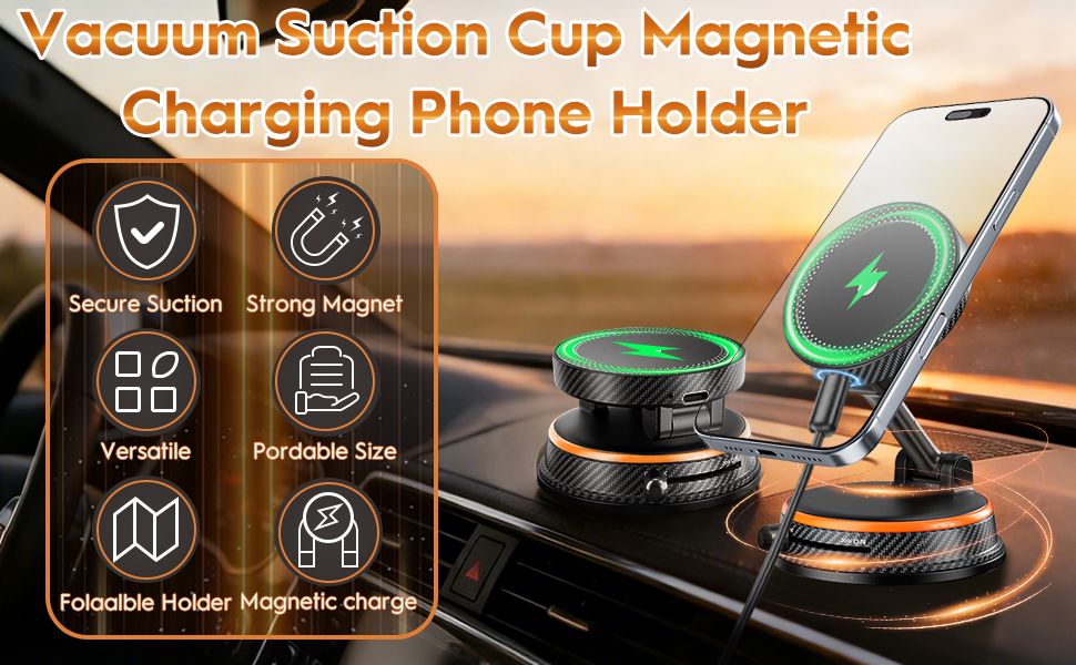 Rotating-lock vacuum suction + triple-layer nano gel ,66% stronger than traditional press-on mounts.