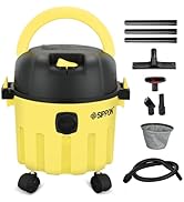 SIPPON Wet-Dry Vacuum, 3-in-1 Portable Shop Vacuum Cleaner with 2 Peak HP Power Suction, Lightwei...