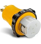 LAZMUMI NEMA L14-30P to SS2-50R Twist Lock RV Generator Marine Shore Power Adapter Plug, 30 Amp 4...