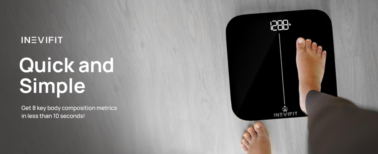 I-SS001 - INEVIFIT - Best Bluetooth Smart Digital Bathroom Scale - Premium A+