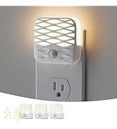 Dawnrise Night Lights Plug into Wall,Motion Sensor Nightlights Indoor with 3000K/ 10LM(3 Pack), L...