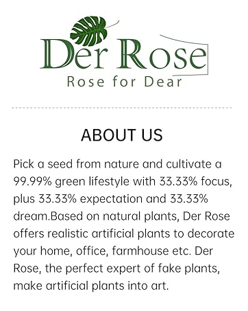 Der Rose Fake Artificial Faux Plants for Home Office Farmhouse Bathroom Decor Indoor