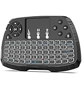 Miritz A3 Mini Keyboard, 2.4GHz Wireless Keyboard with Touchpad, Portable QWERTY Keypad with RGB ...