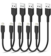 1ft iPhone Charger Cord, 5Pack Apple Short USB A to Lightning Cable 12 inch, MFi Certified Apple ...