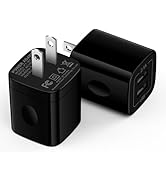 Double USB Charger Block,[5V 2.1A] Dual Port Wall Charger Power Adapter,USB-A Charging Plug 2-Pac...