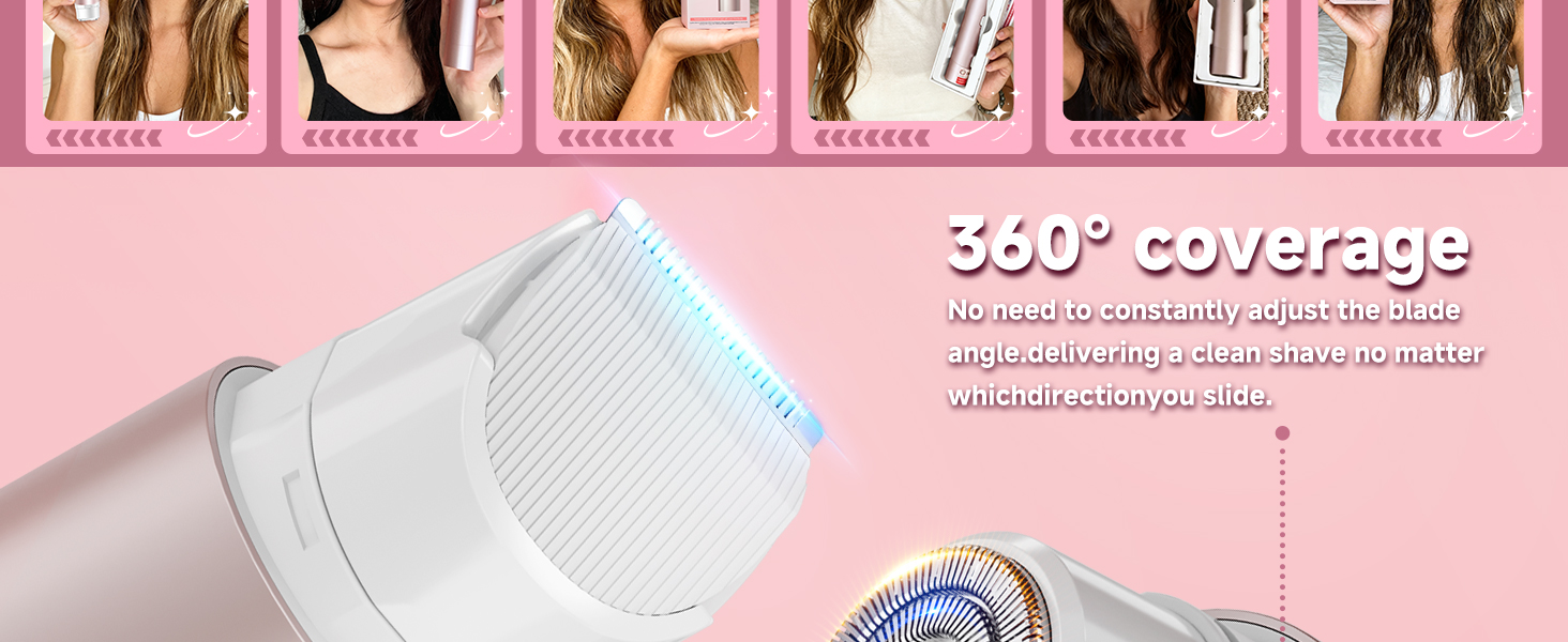 Bikini Trimmer for Women,Shaver with Dual Heads for Body Pubic Hair