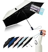 LILAC Windproof Travel Umbrella for Rain - 43" Compact Folding Umbrella, Reinforced Strong Frame,...