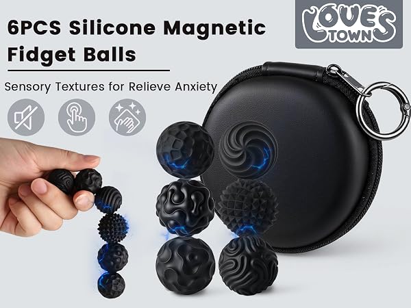 silicone magnetic fidget balls