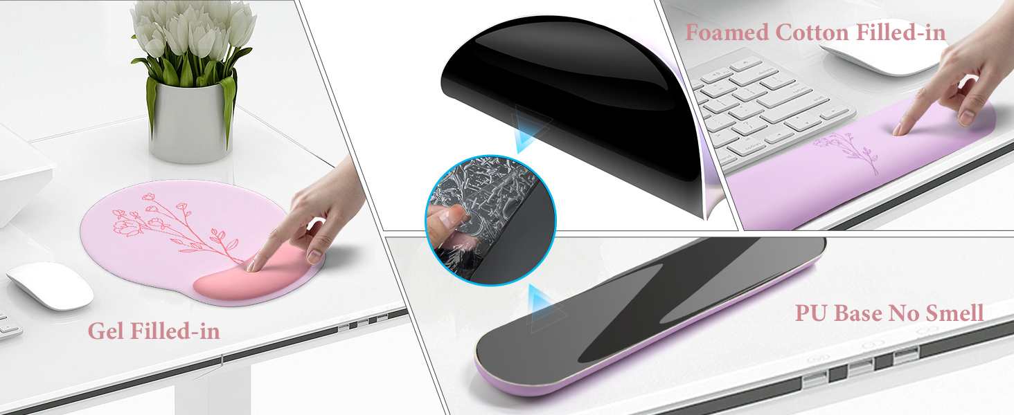 keyboard pad mouse pad with wrist support cute mouse pad keyboard and mouse pad