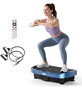 HTM Vibration Plate Exercise Machine - 330lbs Weight Capacity, 120 Speed Levels, 5 Program Modes ...