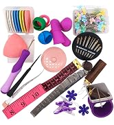 Hand Sewing Essential Kit | Featuring THIK-Grip Thimble [3 Sizes] | Including Needles (55) - Fabr...