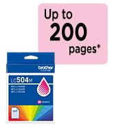 Brother Genuine LC501M Magenta Standard Yield Ink: Up to 200 pages*
