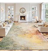 4x6 Area Rugs for Living Room, Washable Abstract Soft Bedroom Rug Non-Slip Low Pile Stain Resista...