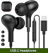 USB C Headphones for Samsung Galaxy S24 Ultra S23 FE S22 S21 A54 A53, Magnetic Wired Earbuds Nois...