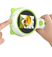 Aikokkl 3-in-1 Microscope Camera for Kids, 2" LCD, 600X, Adjustable Focus, Mini Handheld with Han...