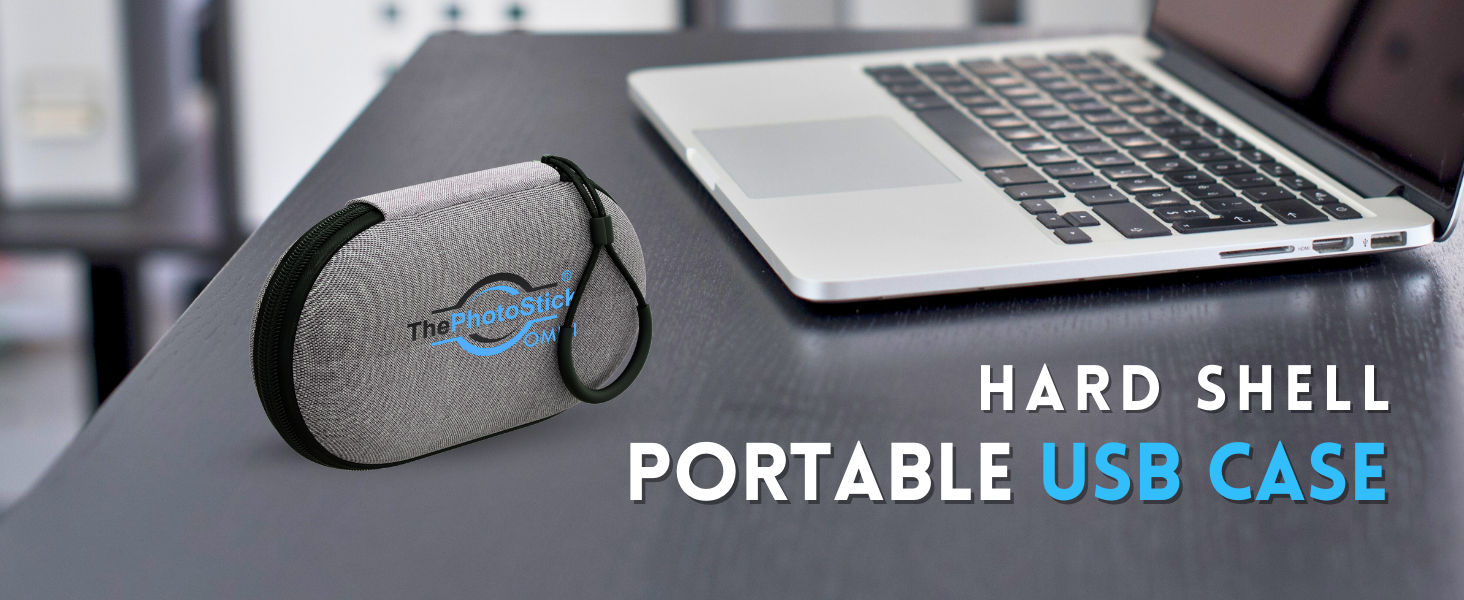 ThePhotoStick Omni Case features a hard shell and is super portable.