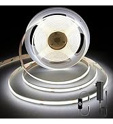 Pandery COB LED Strip 5m,16.4ft LED Strip Lights,Touch Dimmable LED Strips,CRI90+,6000K Daylight ...
