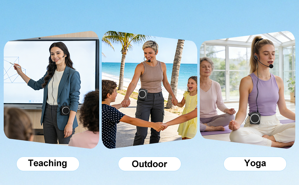 vocie. amplifier for teaching outdoor and yoga