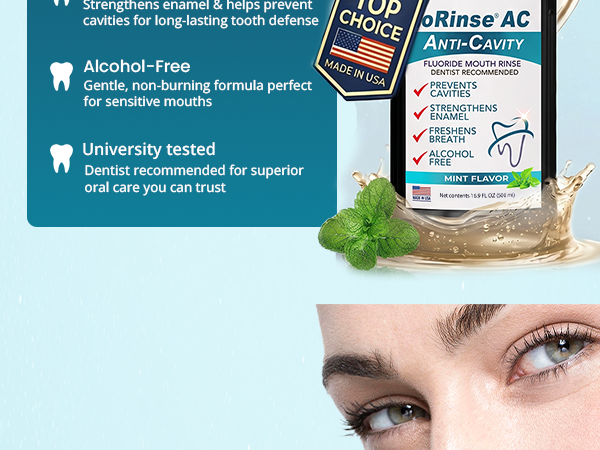 Alcohol-free fluoride rinse with xylitol and molecular iodine for daily oral wellness
