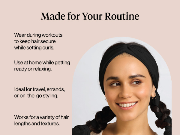 Kitsch Set &amp;amp; Flow Active Heatless Curling Headband For Women