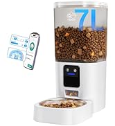 Frienhund Automatic Cat Feeder with Slow Feed: 5G WiFi Automatic Dog Feeder with Large Pet Food S...