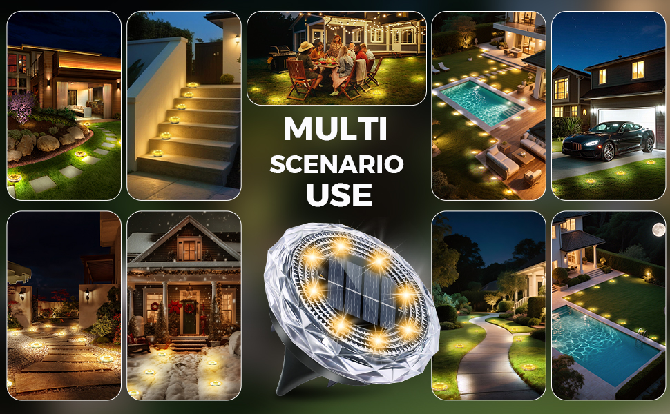 in ground solar lights outdoor;solar disc lights outdoor waterproof