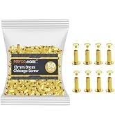 50 Pack of Chicago Screw Post Binding Screws, 13mm Brass Plated Metal Screw Posts for Scrapbookin...