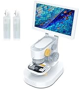 Leipan T1 Biological Digital Microscope with 9" IPS Touchscreen, 1200X Optical Objective Lenses, ...