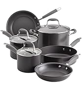 Anolon Advanced Home Hard Anodized Nonstick Cookware/Pots and Pans Set, 9 Piece - Moonstone